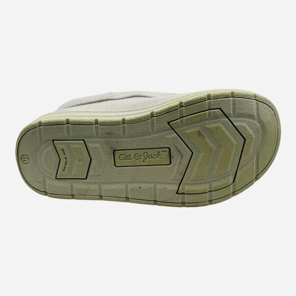 Toddler Girls' Beige Boat Shoes Pink Accents Slip-On Casual Lightweight Canvas - Picture 6 of 6